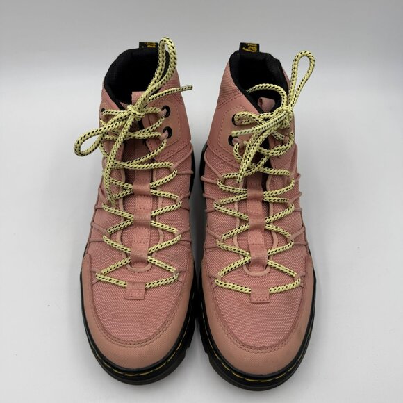 Dr Martens Buwick Boots Womens Size 9 Pink Combat Extra Tough Airwair Lace Up - Picture 5 of 16